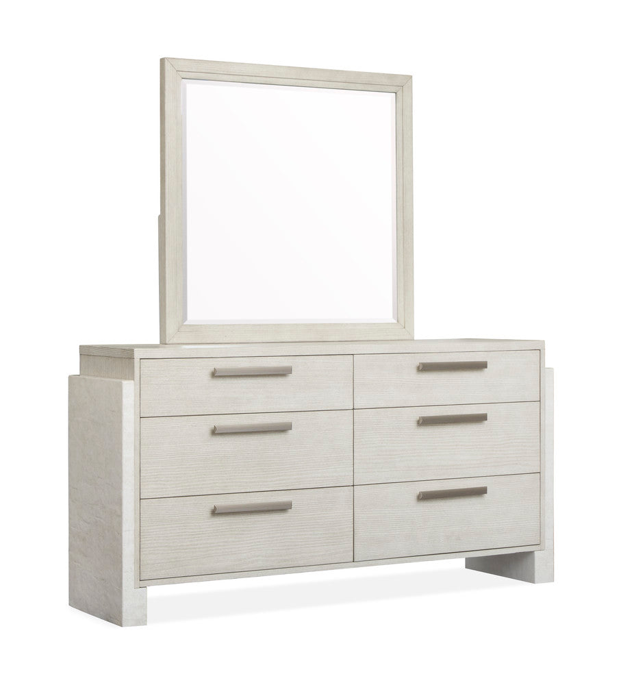 Magnussen - Lorelei Misty Cloud King Upholstered Sleigh Bed And Drawer Dresser With Landscape Mirror - B5893-62-KIT3 view 5