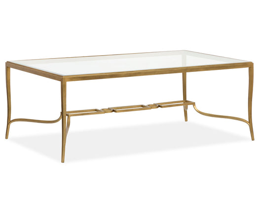 Magnussen - Lorena Burnished Brass Rectangular Cocktail Table With 2 Accent Table - T6300-43KIT2 view 2
