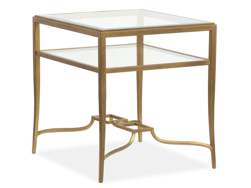 Magnussen - Lorena Burnished Brass Rectangular End Table - T6300-03 view 1
