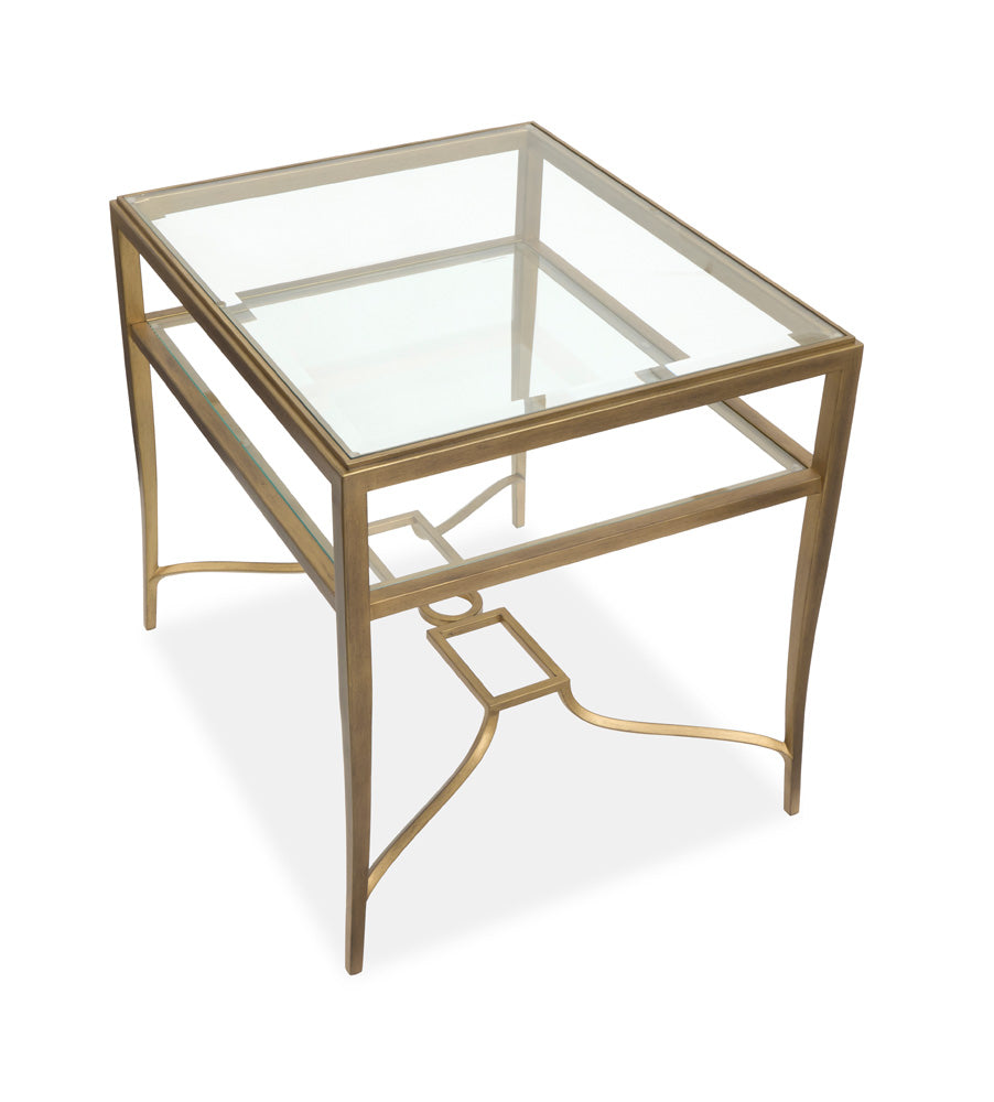 Magnussen - Lorena Burnished Brass Rectangular End Table - T6300-03 view 2