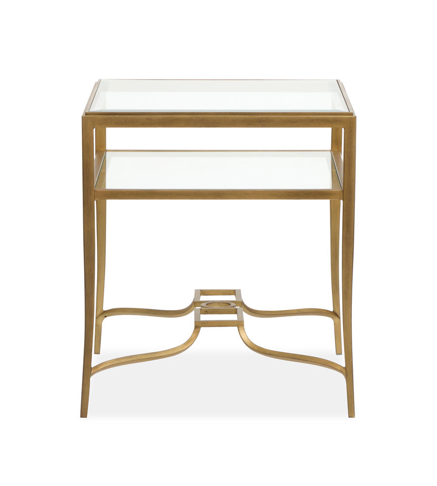 Magnussen - Lorena Burnished Brass Rectangular End Table - T6300-03 view 3