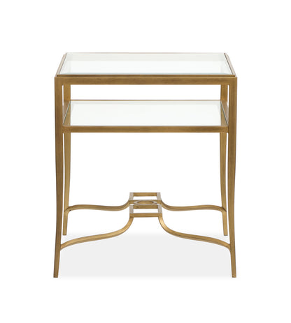 Magnussen - Lorena Burnished Brass Rectangular End Table - T6300-03 view 3