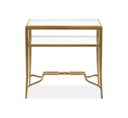 Magnussen - Lorena Burnished Brass Rectangular End Table - T6300-03 view 4
