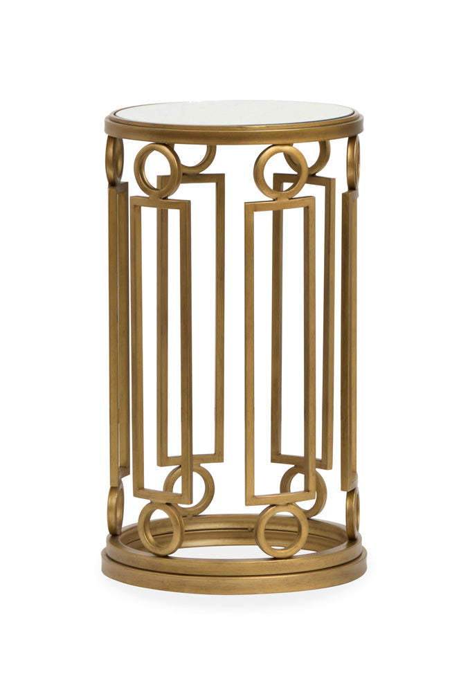 Magnussen - Lorena Burnished Brass Round Accent Table - T6300-35 view 3