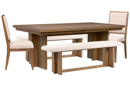 Magnussen - Marcel Harvest Brown Extendable Trestle Dining Table With 2 Benches And 2 Side Chairs - D6378-21-KIT13 view 1