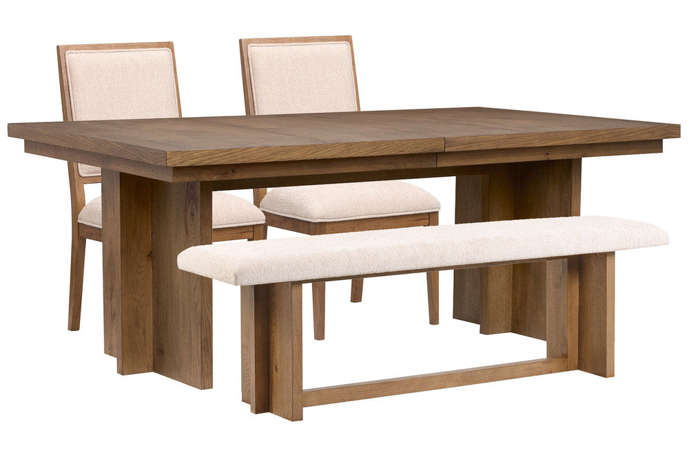 Magnussen - Marcel Harvest Brown Extendable Trestle Dining Table With 2 Side Chairs And Bench - D6378-21-KIT7 view 1