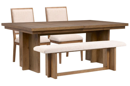 Magnussen - Marcel Harvest Brown Extendable Trestle Dining Table With 2 Side Chairs And Bench - D6378-21-KIT7 view 1