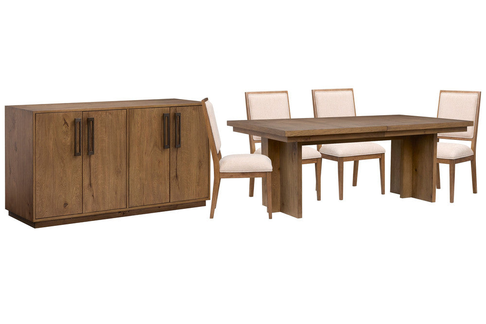 Magnussen - Marcel Harvest Brown Extendable Trestle Dining Table With 4 Side Chairs And Buffet - D6378-21-KIT2 view 1