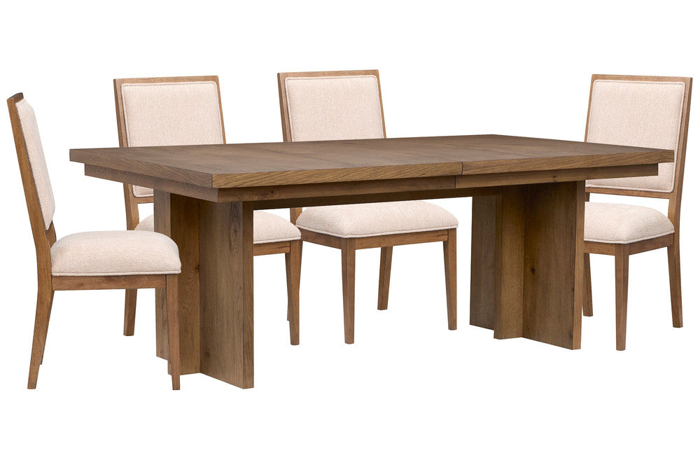 Magnussen - Marcel Harvest Brown Extendable Trestle Dining Table With 4 Side Chairs - D6378-21-KIT1 view 1