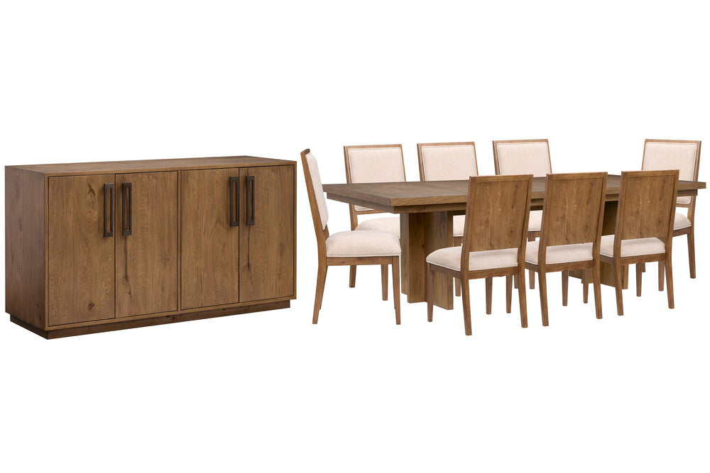Magnussen - Marcel Harvest Brown Extendable Trestle Dining Table With 8 Side Chairs And Buffet - D6378-21-KIT6 view 1