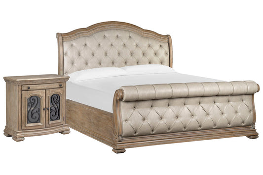 Magnussen - Marisol Fawn California King Upholstered Sleigh Bed With Bachelor Chest - B5132-72-KIT6 view 1