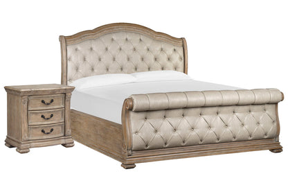 Magnussen - Marisol Fawn California King Upholstered Sleigh Bed With Nightstand - B5132-72-KIT1 view 1