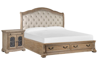 Magnussen - Marisol Fawn California King Upholstered Sleigh Storage Bed With Bachelor Chest - B5132-72A-KIT6 view 1