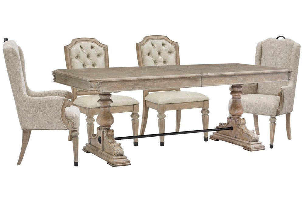 Magnussen - Marisol Fawn Extendable Trestle Dining Table With 2 Upholstered Side Chairs And 2 Host Chairs - D5132-21-KIT19 view 1