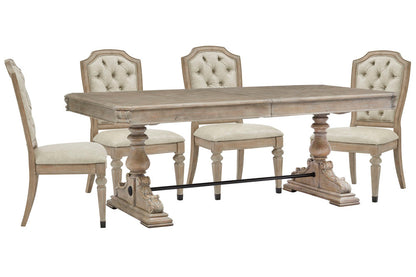 Magnussen - Marisol Fawn Extendable Trestle Dining Table With 4 Upholstered Side Chairs - D5132-21-KIT7 view 1