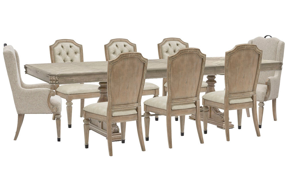 Magnussen - Marisol Fawn Extendable Trestle Dining Table With 6 Upholstered Side Chairs And 2 Host Chairs - D5132-21-KIT23 view 1