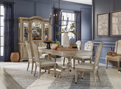 Magnussen - Marisol Fawn Extendable Trestle Dining Table With 8 Upholstered Side Chairs And Buffet - D5132-21-KIT12 view 11