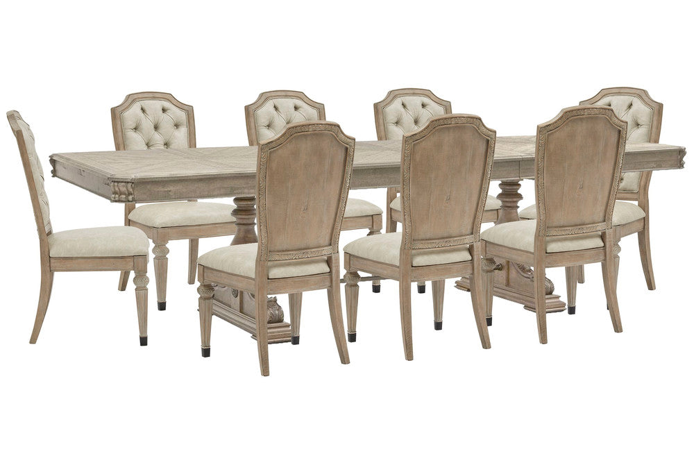 Magnussen - Marisol Fawn Extendable Trestle Dining Table With 8 Upholstered Side Chairs - D5132-21-KIT11 view 1