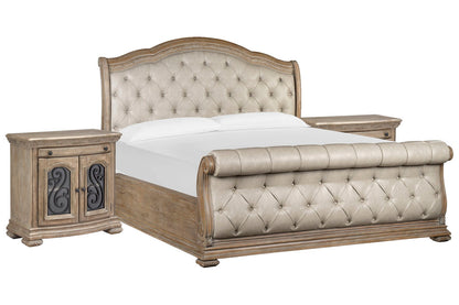 Magnussen - Marisol Fawn King Upholstered Sleigh Bed With 2 Bachelor Chests - B5132-62-KIT7 view 1