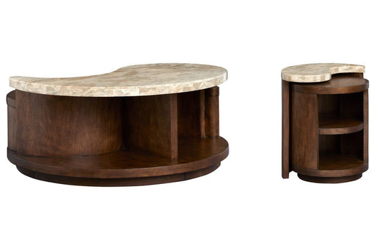 Magnussen - Mcpherson Burnt Umber Round Cocktail Table With Nesting End Table - T6351-45KIT4 view 1