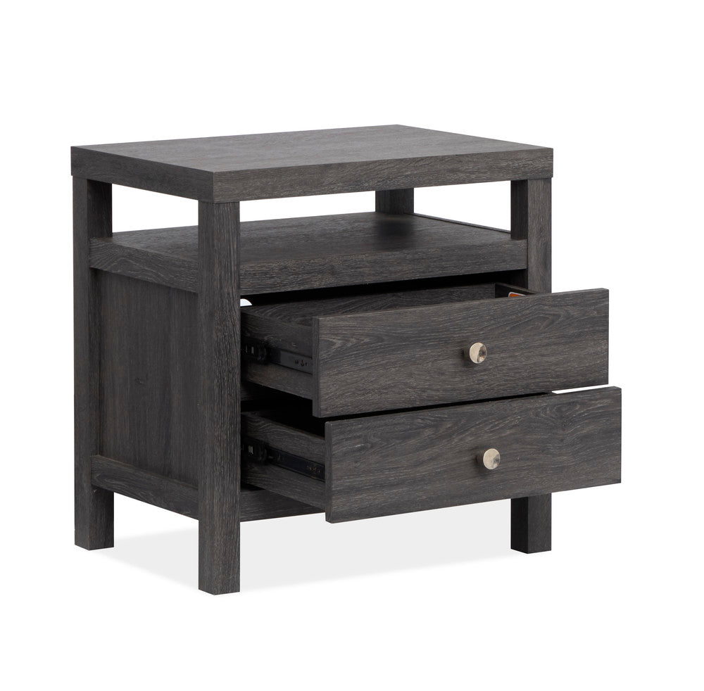 Magnussen - Merrifield Raisin Black King Panel Bed 2 Nightstands And Drawer Dresser With Landscape Mirror - B6308-64-KIT4 view 8