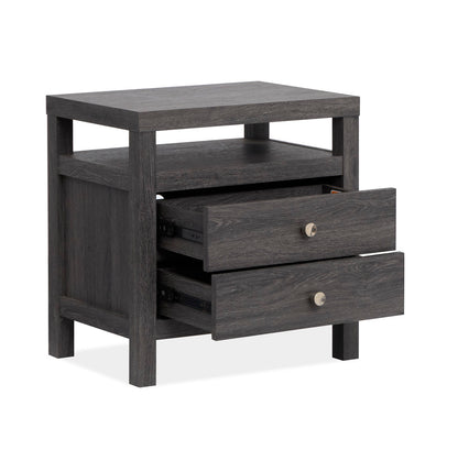 Magnussen - Merrifield Raisin Black King Panel Bed 2 Nightstands And Drawer Dresser With Landscape Mirror - B6308-64-KIT4 view 8