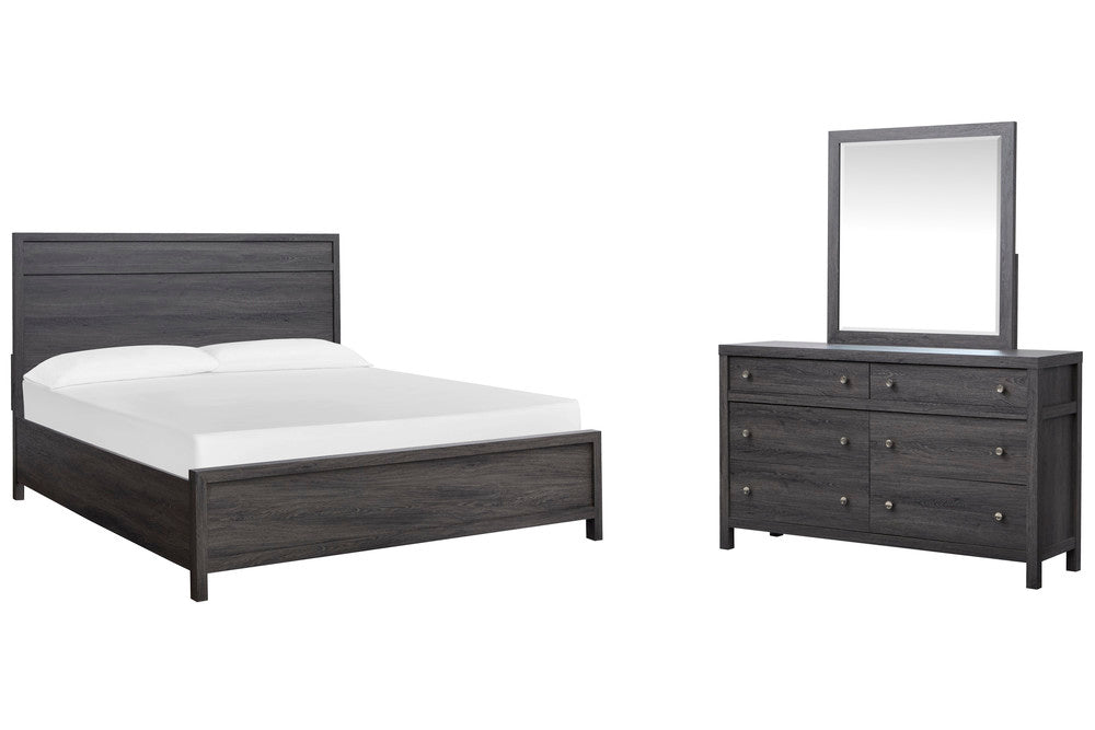 Magnussen - Merrifield Raisin Black King Panel Bed And Drawer Dresser With Landscape Mirror - B6308-64-KIT3 view 1