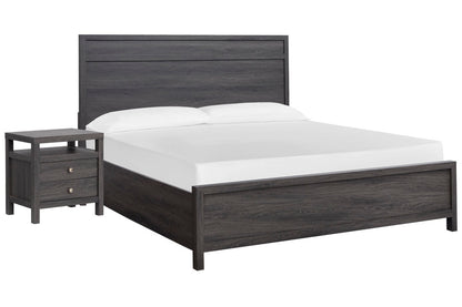 Magnussen - Merrifield Raisin Black King Panel Bed With Nightstand - B6308-64-KIT1 view 1