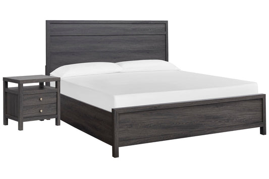 Magnussen - Merrifield Raisin Black King Panel Bed With Nightstand - B6308-64-KIT1 view 1