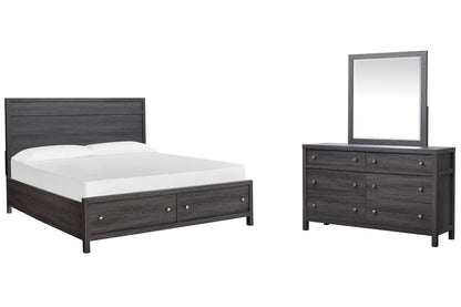 Magnussen - Merrifield Raisin Black King Panel Storage Bed And Drawer Dresser With Landscape Mirror - B6308-64A-KIT3 view 1