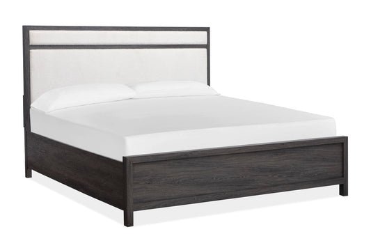 Magnussen - Merrifield Raisin Black King Upholstered Panel Bed With Nightstand - B6308-65-KIT1 view 2