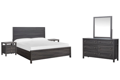Magnussen - Merrifield Raisin Black Queen Panel Bed 2 Nightstands And Drawer Dresser With Landscape Mirror - B6308-54-KIT4 view 1