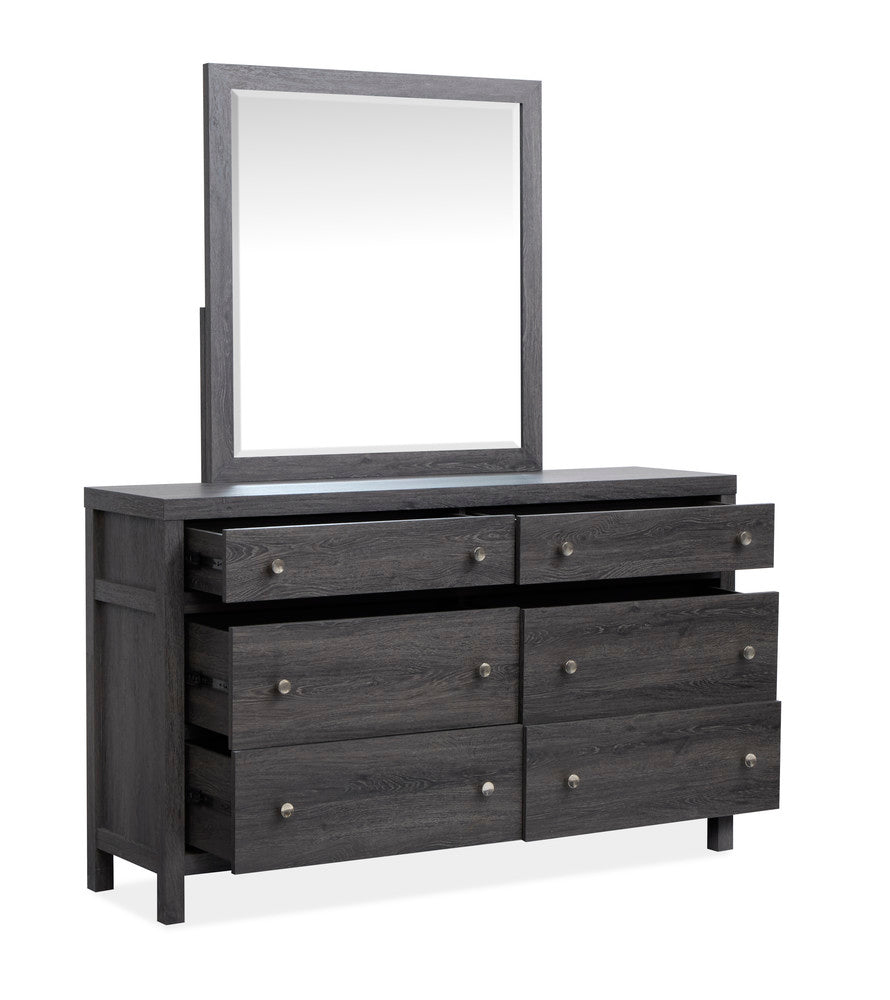 Magnussen - Merrifield Raisin Black Queen Panel Bed And Drawer Dresser With Landscape Mirror - B6308-54-KIT3 view 8
