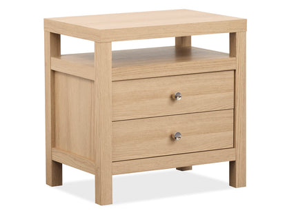 Magnussen - Merrifield Sandstone Beige King Panel Bed 2 Nightstands And Drawer Dresser With Portrait Mirror - B5906-64-KIT4 view 5