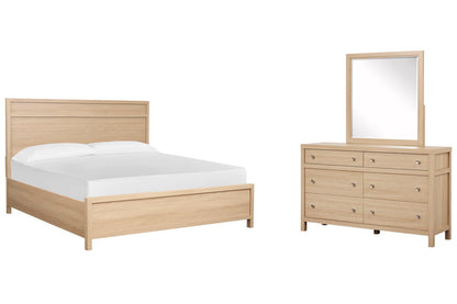 Magnussen - Merrifield Sandstone Beige King Panel Bed And Drawer Dresser With Portrait Mirror - B5906-64-KIT3 view 1