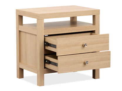 Magnussen - Merrifield Sandstone Beige Queen Panel Bed 2 Nightstands Drawer Dresser With Portrait Mirror And Drawer Chest - B5906-54-KIT5 view 8
