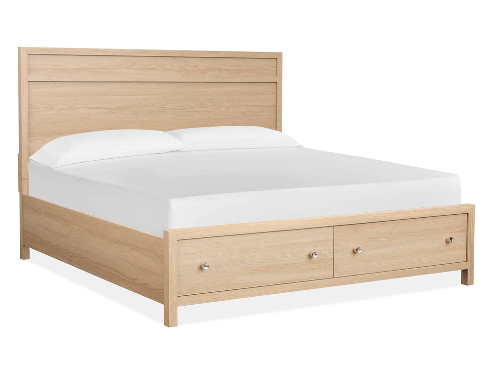 Magnussen - Merrifield Sandstone Beige Queen Panel Storage Bed And Drawer Dresser With Portrait Mirror - B5906-54A-KIT3 view 2