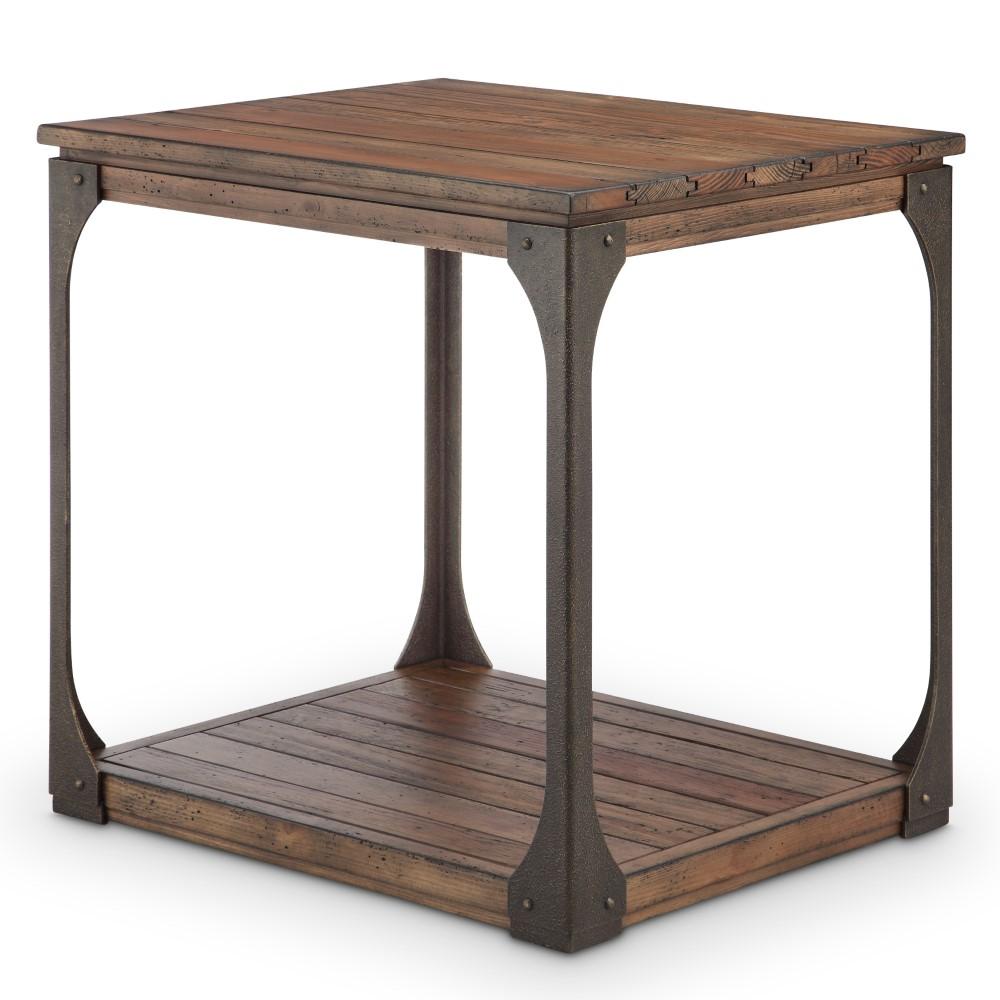 Magnussen - Montgomery Industrial Reclaimed Wood Rectangular End Table in Bourbon Finish - T4112-03 veiw 1