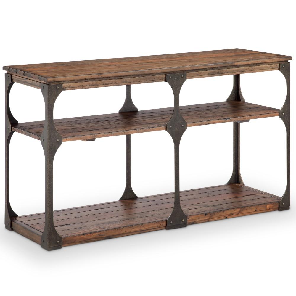 Magnussen - Montgomery Industrial Reclaimed Wood Rectangular Entryway Table in Bourbon finish - T4112-73 veiw 1