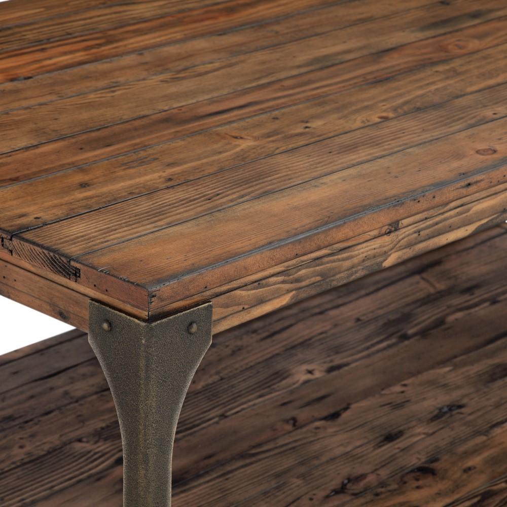 Magnussen - Montgomery Industrial Reclaimed Wood Round Accent Table in Bourbon Finish - T4112-05 veiw 2