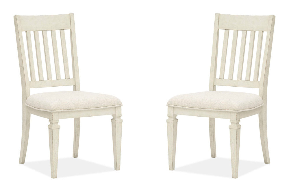 Magnussen - Newport Alabaster Extendable Rectangular Dining Table With 2 Benches 2 Side Chairs Server And Dining Cabinet - D5430-20-KIT64 view 6