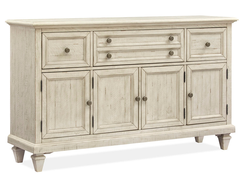 Magnussen - Newport Alabaster Extendable Rectangular Dining Table With 2 Benches And Buffet - D5430-20-KIT58 view 6