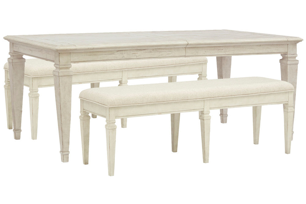 Magnussen - Newport Alabaster Extendable Rectangular Dining Table With 2 Benches - D5430-20-KIT56 view 1