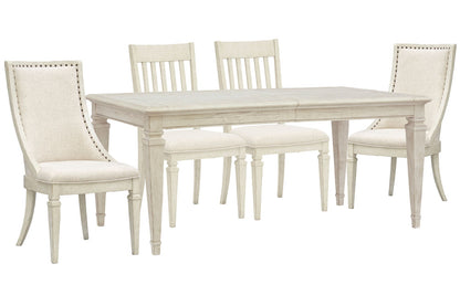 Magnussen - Newport Alabaster Extendable Rectangular Dining Table With 2 Side Chairs And 2 Arm Chairs - D5430-20-KIT21 view 1