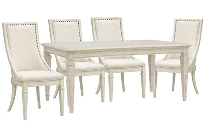 Magnussen - Newport Alabaster Extendable Rectangular Dining Table With 4 Arm Chairs - D5430-20-KIT11 view 1