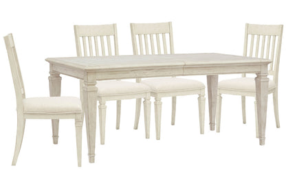 Magnussen - Newport Alabaster Extendable Rectangular Dining Table With 4 Side Chairs - D5430-20-KIT1 view 1