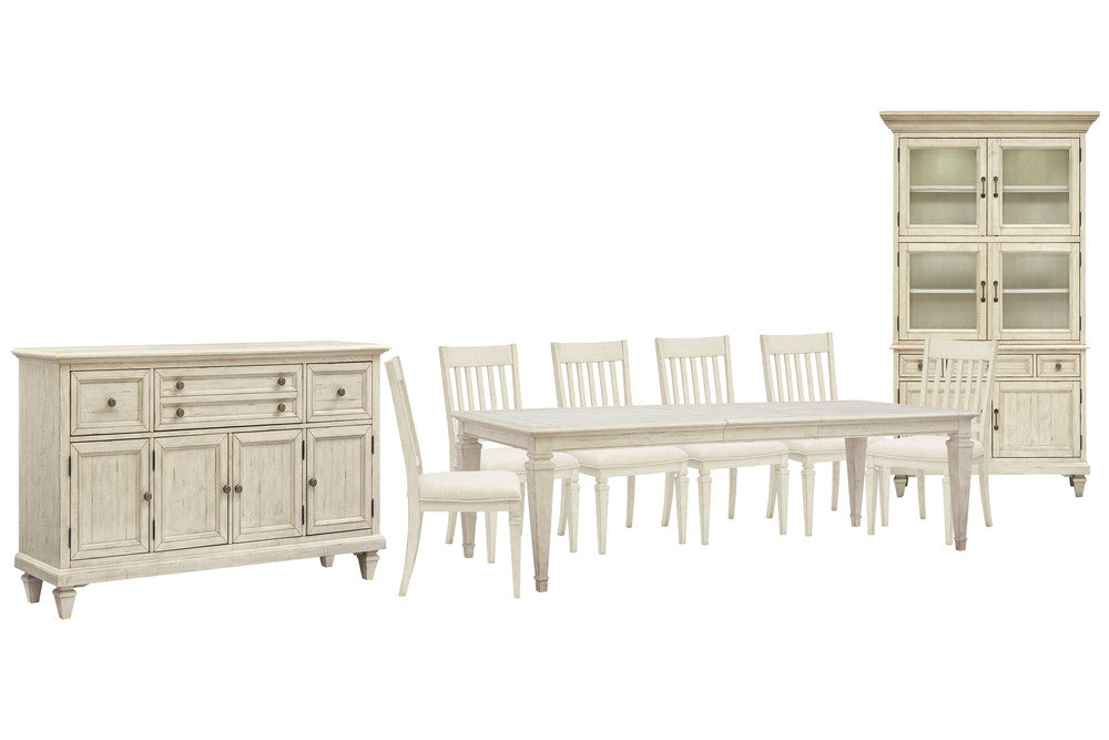 Magnussen - Newport Alabaster Extendable Rectangular Dining Table With 6 Side Chairs Buffet And Dining Cabinet - D5430-20-KIT10 view 1