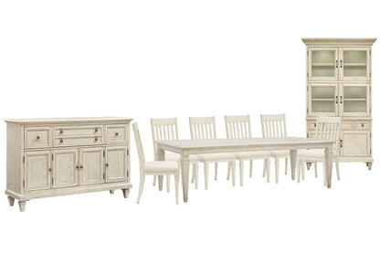 Magnussen - Newport Alabaster Extendable Rectangular Dining Table With 6 Side Chairs Buffet And Dining Cabinet - D5430-20-KIT10 view 1