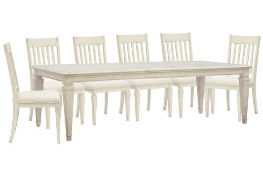 Magnussen - Newport Alabaster Extendable Rectangular Dining Table With 6 Side Chairs - D5430-20-KIT6 view 1