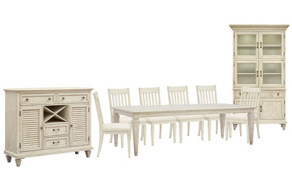Magnussen - Newport Alabaster Extendable Rectangular Dining Table With 6 Side Chairs Server And Dining Cabinet - D5430-20-KIT9 view 1